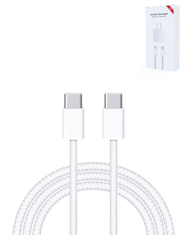 Encuentra en Guatemala un adaptador de carga USB-C de 45W con cable de 3 pies para cargar dispositivos Apple de manera rápida.