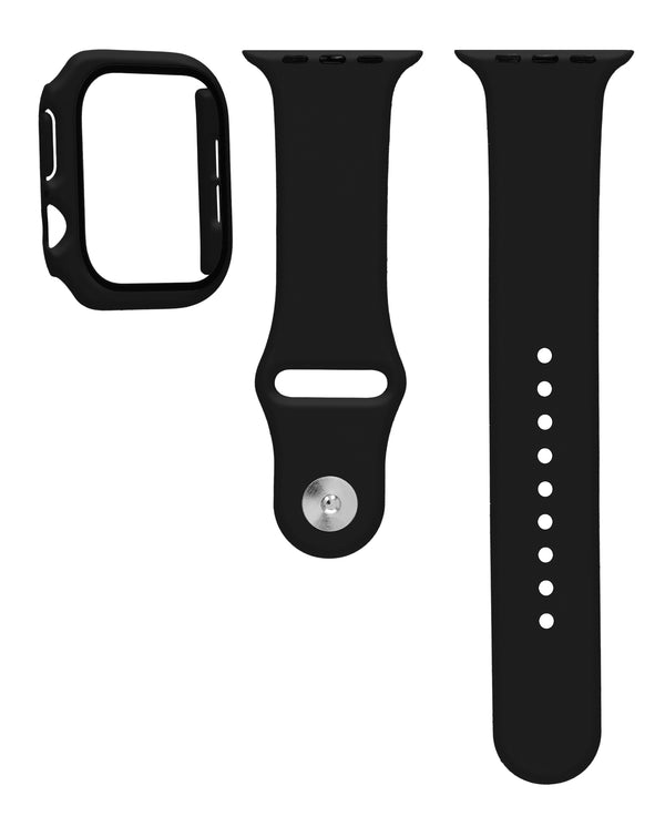 Venta de banda de silicona soft con vidrio templado para iWatch 46mm en Guatemala, variedad de colores y calidad garantizada.