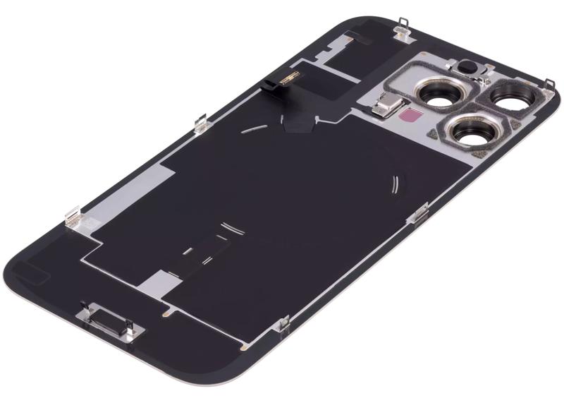 Encuentra tapa trasera con placa de acero para iPhone 16 Pro Max en Guatemala, mayorista de componentes iPhone con garantía y calidad OEM extraída.