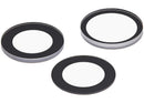 Lente de camara trasera con adhesivo iPhone 17 Pro/17 Pro Max (3 piece set) (Real Sapphire) (10 Pack)