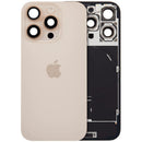 Tapa trasera con placa de acero con carga inalambrica NFC MagSafe y flex de linterna compatible para iPhone 16 Pro (original) (Titanio del Desierto)