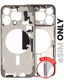 Encuentra chasis central con piezas pequeñas para reparación de iPhone 15 Pro Max en Guatemala.