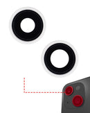 Lente de camara trasera con soporte y bisel para iPhone 13 / 13 Mini (Starlight)