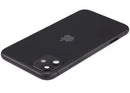 Tapa trasera negra usada para iPhone 11 (A2111, A2221, A2223) con puerto de carga integrado.