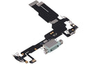 Puerto de carga flex cable usado OEM verde para iPhone 15, pieza de repuesto para reparación.