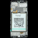 Pantalla original Samsung Galaxy M32 Service Pack, display LCD negro con marco, para reparación.