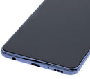 Pantalla LCD refurbished negra para LG Q92 5G (Q920) con marco, ideal para reparación de pantalla rota.