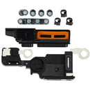 Malla de altavoz / micrófono compatible para iPhone 16 Pro (Negro) (Paquete de 10)