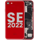 Reparación de tapa trasera con puerto de carga flex y componentes preinstalados para iPhone SE (2022) en Guatemala.