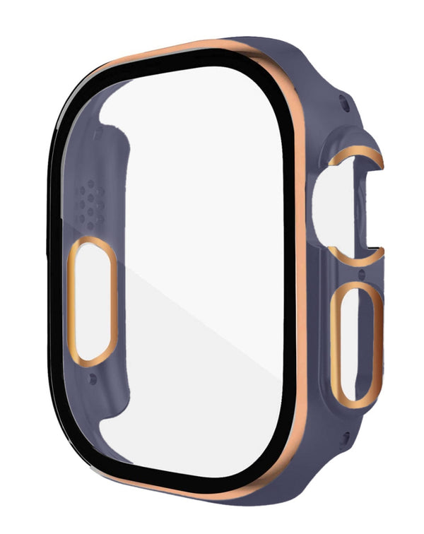 Protege tu iWatch 49mm con este bumper de PC brillante en color azul y oro rosa en Guatemala.