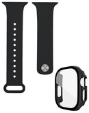 Compra en Guatemala la mejor banda de silicona suave y bumper case con cristal templado para tu iWatch 49mm en SlowBack.