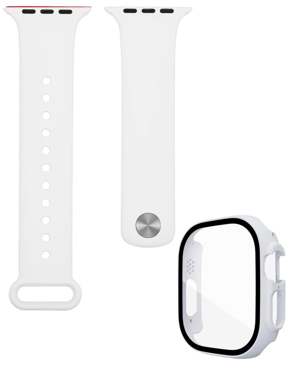 Encuentra en Guatemala las mejores bandas de silicona y bumper cases para iWatch 49mm, con cristal templado incluido.