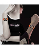 Funda protectora PC plateada para Apple Watch 49mm, estilo piedra, resistente a golpes y arañazos.