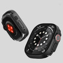 Funda iWatch 49mm Hard PC Bumper Case negra con vidrio templado SlowBack, protección robusta para tu reloj.