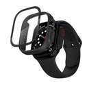 Funda iWatch 49mm Hard PC Bumper Case negra con vidrio templado SlowBack, protección robusta para tu reloj.