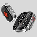 Funda bumper de PC rígido transparente para Apple Watch Ultra de 49mm, con vidrio templado integrado.