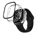 Funda bumper de PC rígido transparente para Apple Watch Ultra de 49mm, con vidrio templado integrado.