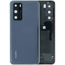 Tapa trasera original Huawei P40 negra, ANA-AN00, ANA-NX9, back cover de cristal para reparación.