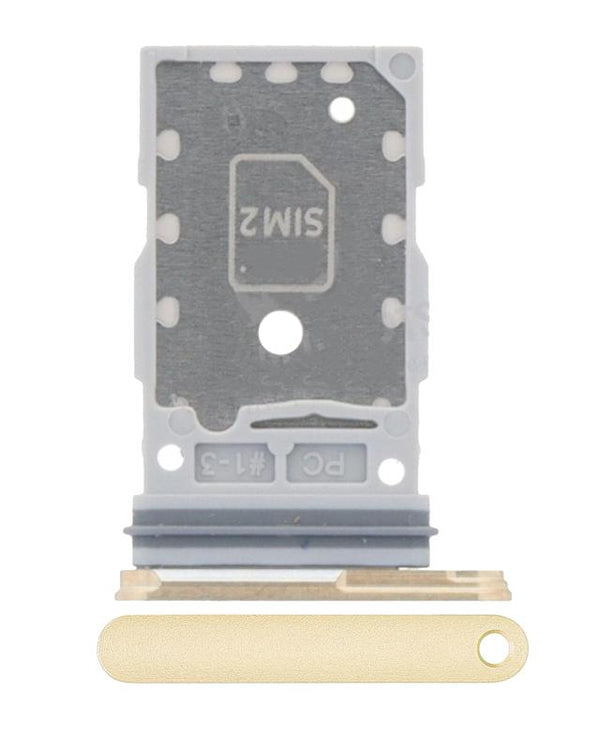 Bandeja de tarjeta SIM dual para Samsung Galaxy S24 5G / S24 Plus 5G (Amarillo Ambar)