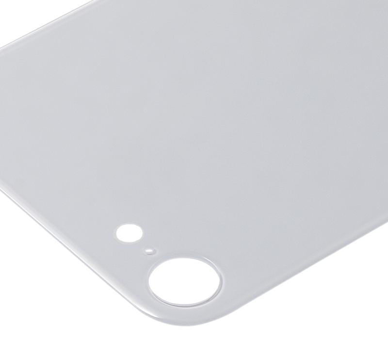 Tapa trasera para iPhone 8 / SE (2020) con adhesivo 3M (Sin logo / Orificio de camara grande) (Plata)