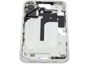 Chasis medio blanco usado para iPhone 16 Plus (A28XX), con piezas pequeñas, ideal para reparación de estructura.