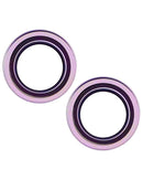 Protector de lente de camara Casper para iPhone 16 / 16 Plus (Rosa) (Transparente)