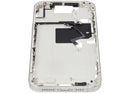 Chasis blanco titanio para iPhone 16 Pro Max, con botones de encendido y volumen. Repuesto A3084.