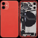 Tapa trasera roja para iPhone 12 mini A2176 con puerto de carga y piezas pequeñas, repuesto usado.