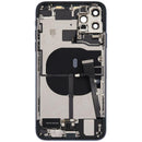 Tapa trasera iPhone 11 Pro Max Midnight Green usada, con puerto de carga y flex. Repuesto OEM A2161.