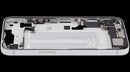 Tapa trasera color blanco con puerto de carga y piezas pequeñas para iPhone 16e (A2894, A3408, A3409) OEM Grade A.