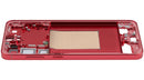 Chasis intermedio en color Coral Red para Samsung Galaxy S25 Plus 5G, disponible para reparaciones en Guatemala.