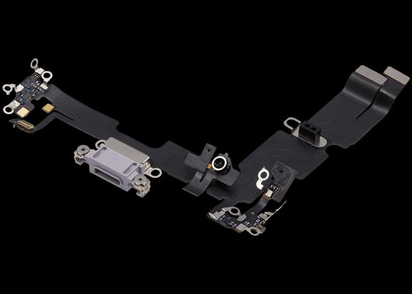 Puerto de carga para iPhone 14 Plus (Usado original) (Morado)