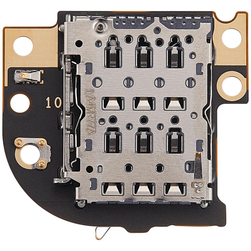 Reparación de placa PCB con lector de tarjeta SIM para Motorola Moto Edge 5G en Guatemala.