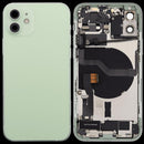 Tapa trasera verde OEM para iPhone 12 (A2172) con puerto de carga y pequeñas piezas, Grado A.