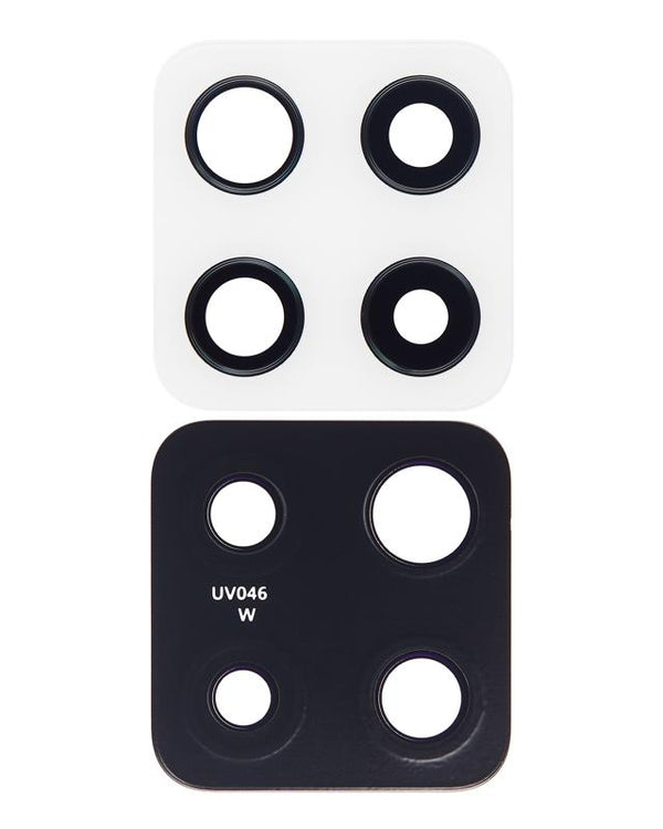 Lente de camara trasera (solo vidrio) con adhesivo para Samsung Galaxy A42 5G (Prism Dot White)