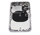 Tapa trasera para iPhone XS con componentes pequeños pre-instalados (Plata)