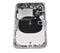 Tapa trasera para iPhone XS con componentes pequeños pre-instalados (Plata)