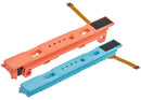 Encuentra el par de rieles plásticos con cable flex para Nintendo Switch 2 en Guatemala, disponibles en color azul y naranja.