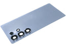 Tapa trasera Titanium Silver Blue para Samsung Galaxy S25 Ultra 5G con lente de cámara, pieza de reparación.