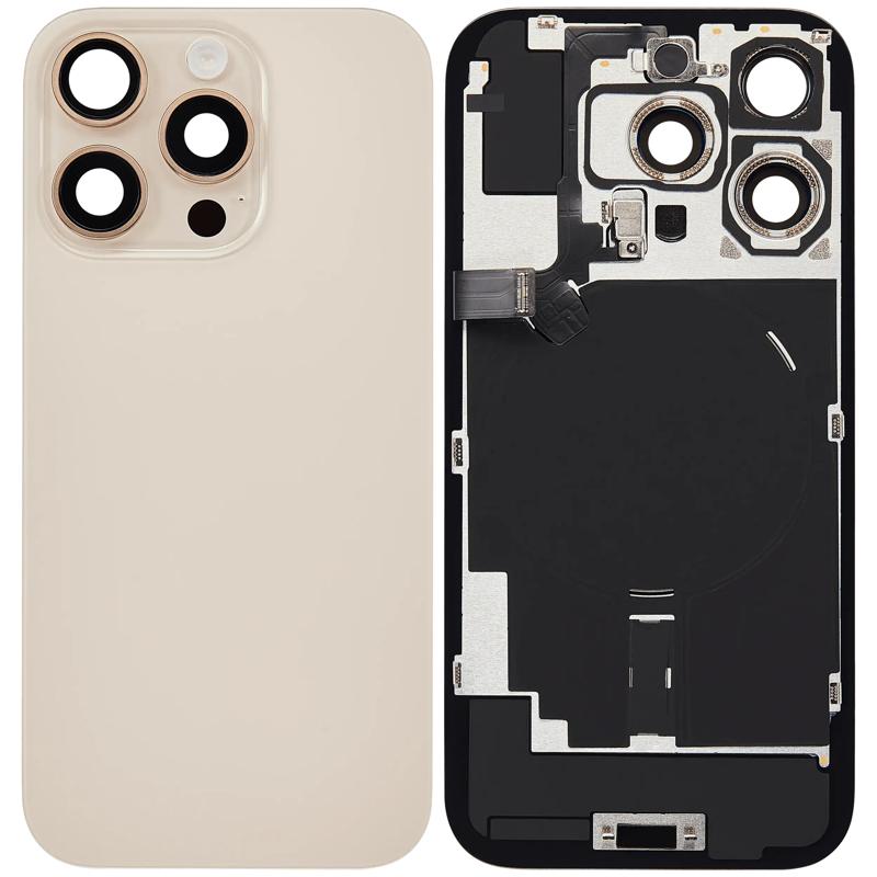Tapa trasera con placa de acero y carga inalámbrica NFC para iPhone 16 Pro en Guatemala.