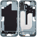Chasis medio iPhone 16 Plus (A3082) teal Aftermarket Plus con botones power y volumen, repuesto de reparación.