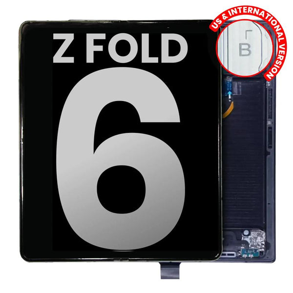 Encuentra pantallas OLED con marco para Samsung Galaxy Z Fold 6 5G usadas OEM en Guatemala con sombra plateada en grado B/C.