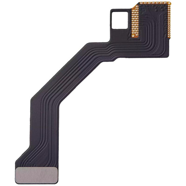 Reparación de Face ID infrarrojo para iPhone 13 en Guatemala con flex FPC JCID compatible que requiere soldadura.