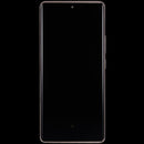 Pantalla refurbished Sand Gold para Xiaomi Redmi Note 14 Pro 4G con marco, lista para reparación.