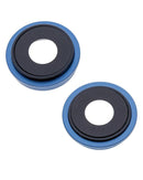 Lente de camara trasera con soporte y bisel para iPhone 13 / 13 Mini (Azul) (Zafiro Real / Premium)