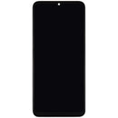 Pantalla LCD y digitalizador refurbished con marco negro para TCL 40 SE (T610K), lista para reparación.