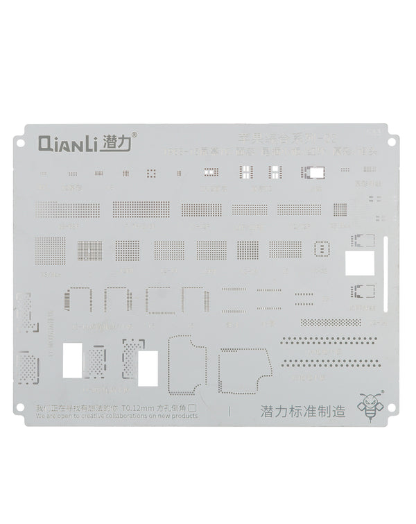 Encuentra la pantalla QianLi 2D Stencil iP 6S y otros accesorios para reparación de pantalla en Guatemala con este kit de 2D Stencil.