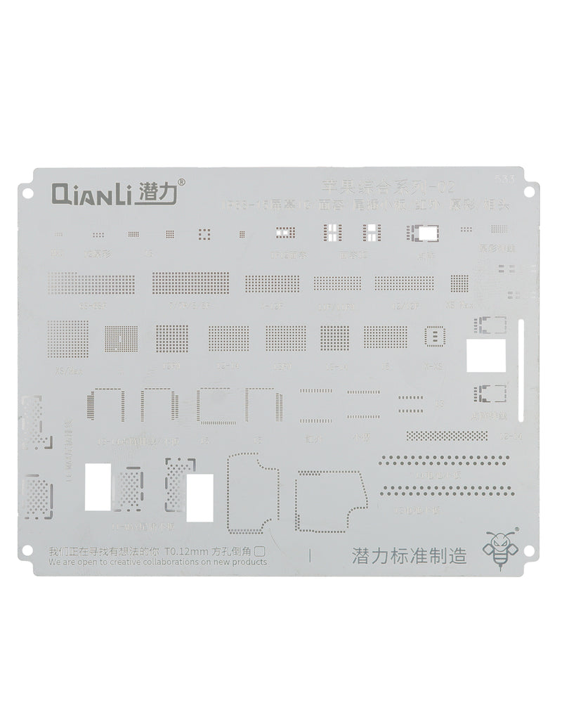 Encuentra la pantalla QianLi 2D Stencil iP 6S y otros accesorios para reparación de pantalla en Guatemala con este kit de 2D Stencil.