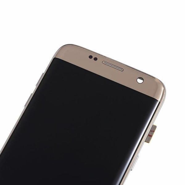 Compra la pantalla OLED con marco para Samsung Galaxy S7 Edge en Guatemala, ideal para reparaciones de alta calidad y con garantía.