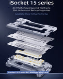 Encuentra marcos de prueba en capas para placa base iSocket 8 en 1 QianLi para iPhone 15 en Guatemala.